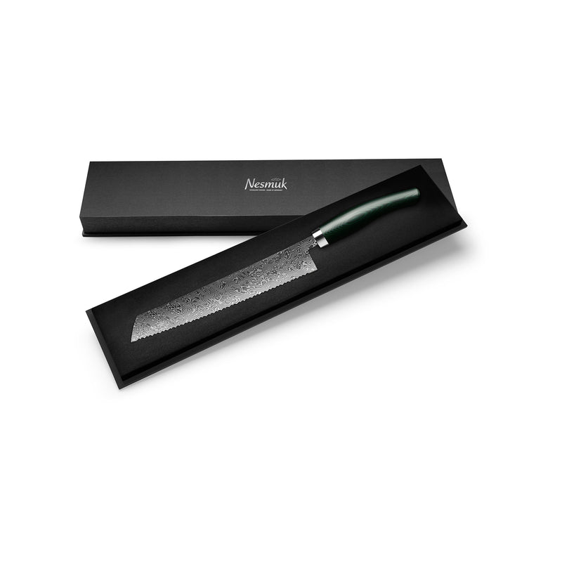 C90 Brotmesser Micarta Green Schatulle