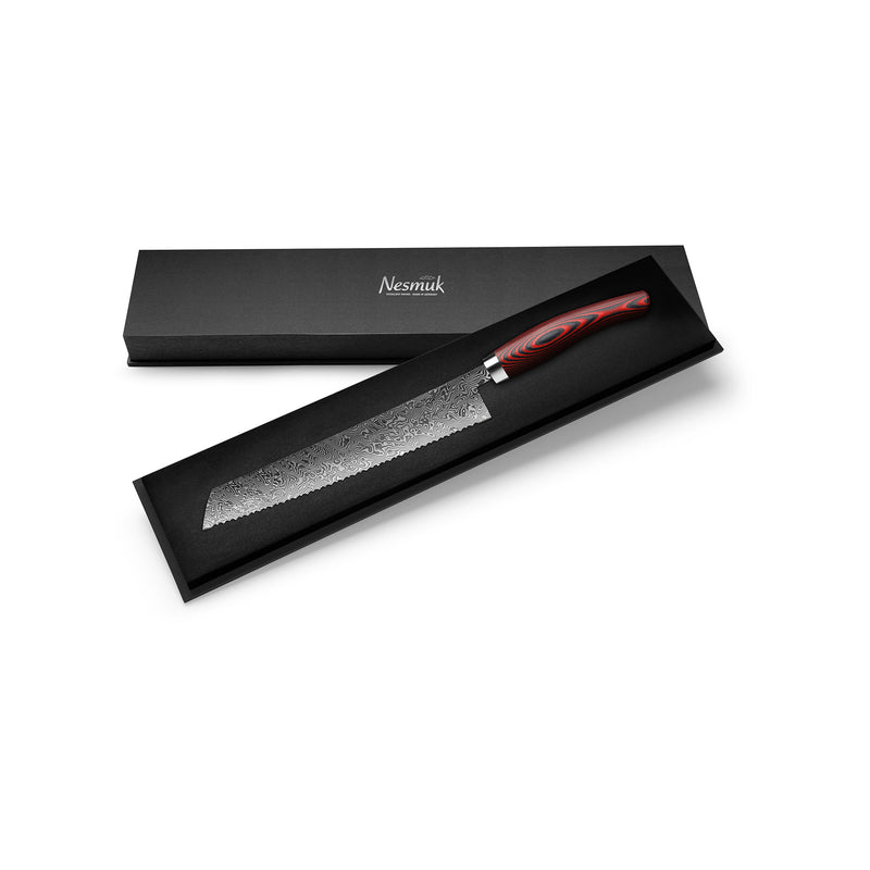 C90 Brotmesser Micarta Red Schatulle