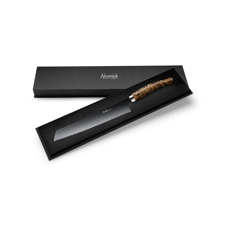 JANUS Brotmesser 270 Karelische Maserbirke Schatulle