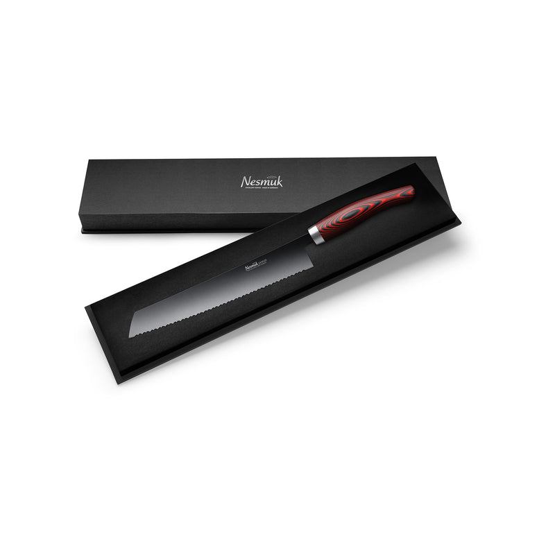 JANUS Brotmesser 270 Micarta Red Schatulle