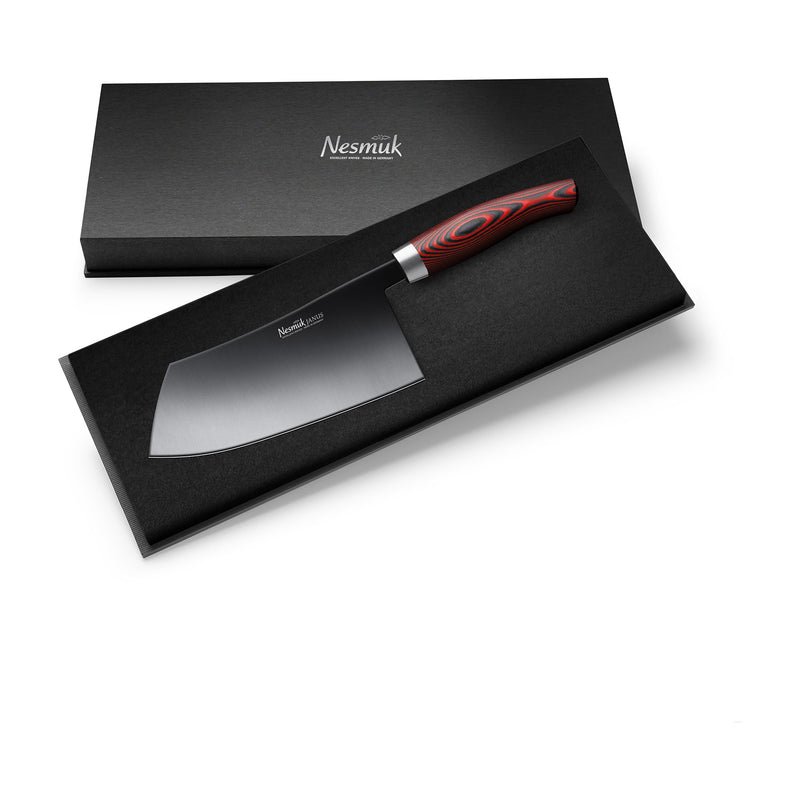 Janus Chinesisches Kochmesser 180 Micarta Red Schatulle