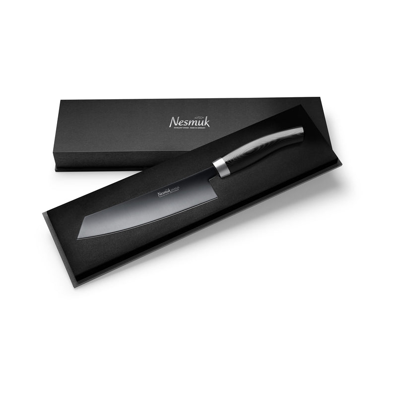 Janus Kochmesser 180 Micarta Black Schatulle