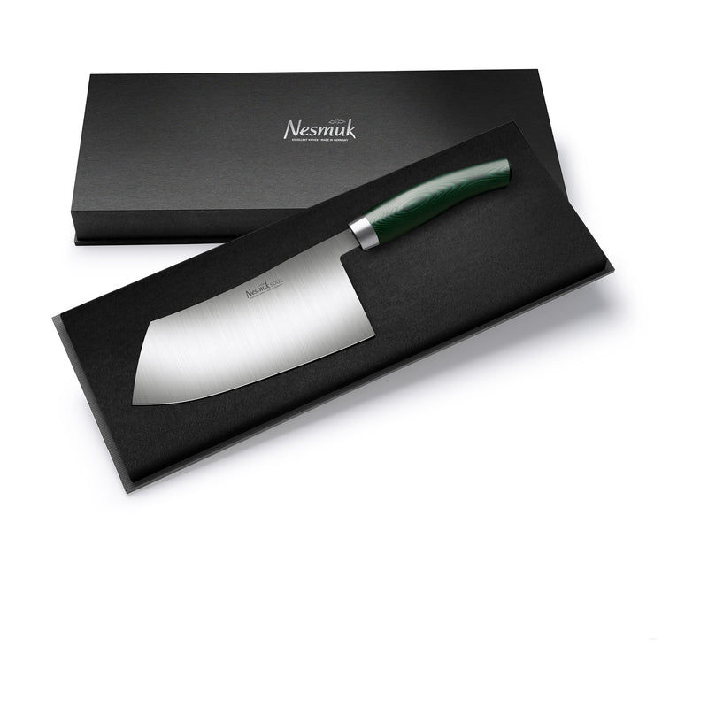 SOUL Chinesisches Kochmesser Micarta Green Schatulle