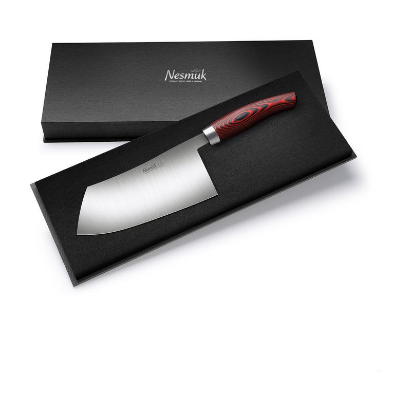SOUL Chinesisches Kochmesser Micarta Red Schatulle